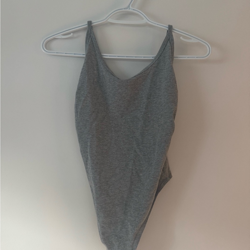 TNA Gray Backless Bodysuit